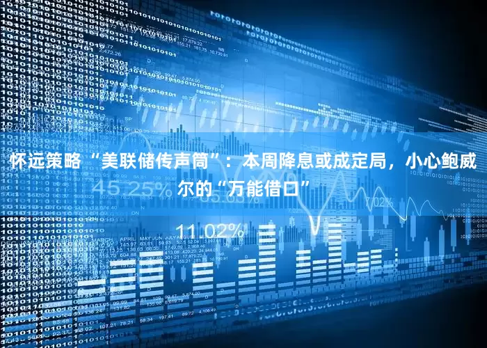 怀远策略 “美联储传声筒”：本周降息或成定局，小心鲍威尔的“万能借口”