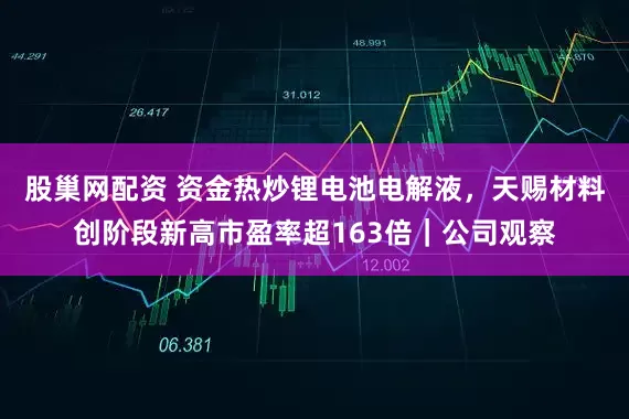 股巢网配资 资金热炒锂电池电解液，天赐材料创阶段新高市盈率超163倍｜公司观察